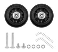 Lot de 2 roues de rechange pour coffre et bagages ZONADAH - 70 x 24 mm - Wear Mute Skate Wheel avec vis - Roulette pivotante en caoutchouc - Kit de réparation de roulement de roue