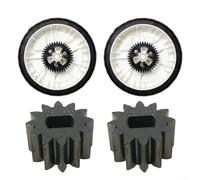 Lot de 2 roues de rechange pour tondeuse à gazon de 20,3 cm avec engrenage, ensemble d'engrenage d'entraînement à 38 dents pour tondeuse à gazon Toro, kit de roue avant de tondeuse à poussée, pièce de
