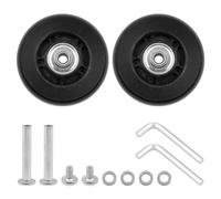 Lot de 2 roues de rechange Wear Mute avec vis, poulie en caoutchouc, roulement de roue de roue, 64 x 18 mm