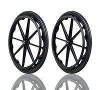 Lot De 2 Roues De Remplacement Pour Fauteuil Roulant, 20 22 24 Pouces Antidérapantes, En Solide Polyuréthane Increvable, Charge Maximale 120kg, Noir (Size : 22*13/8)