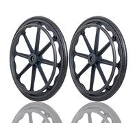 Lot De 2 Roues De Remplacement Pour Fauteuil Roulant, 20 22 24 Pouces Antidérapantes, En Solide Polyuréthane Increvable, Charge Maximale 120kg, Noir (Size : 20*13/8)