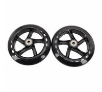 Lot de 2 roues de scooter, 125 mm à 200 mm avec roulements pour scooters, patins à roulettes, chariots, diamètre du trou central 8 mm (145 mm x 30 mm, translucide)