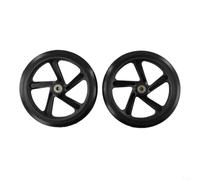 Lot de 2 roues de scooter, 125 mm à 200 mm avec roulements pour scooters, patins à roulettes, chariots, diamètre du trou central 8 mm (200 mm x 40 mm, noir)