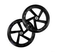 Lot de 2 roues de scooter en polyuréthane, idéales pour les patins à roulettes, chariots et fauteuils roulants, design résistant à l'usure (200 mm x 40 mm translucide)