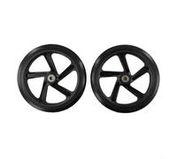 Lot de 2 roues de scooter en polyuréthane, idéales pour les patins à roulettes, chariots et fauteuils roulants, design résistant à l'usure (200 mm x 40 mm, noir)