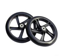 Lot de 2 roues de scooter silencieuses en polyuréthane, roues de rechange pour scooter (145 mm x 30 mm, noir)
