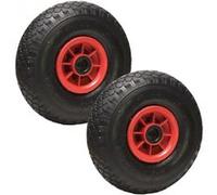 Linxor - Lot de 2 Roues gonflables pour Chariot 26 x 8.5 cm - Axe 25 mm