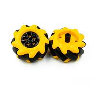 Lot de 2 roues Mecanum pour châssis de voiture robot bricolage adaptées à tous les mouvements de roues motrices dans des espaces étroits (60 mm)