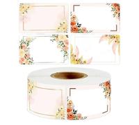 Lot de 2 rouleaux 250 étiquettes autocollantes vierges avec nom et date, for réfrigérateur, congélateur, stockage des aliments, 3 x 5 cm pour Pots(Color 2)
