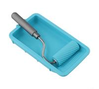 Lot de 2 rouleaux avec plateau en silicone et cadre de rouleau de 22,9 cm pour murs, travail du bois, projets de bricolage, design profond, aluminium renforcé