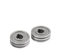 Lot de 2 rouleaux d'avance de soudage - 0,6 mm - 0,8 mm - 1,0 mm - Rainure K/V - Guide de fil MIG - Accessoires de soudage (V Groove 0,6-0,8)