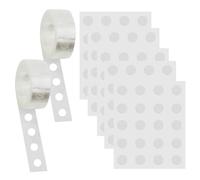 Lot de 2 rouleaux de 5 m de ruban de chaîne de ballons, double trou et trou unique, pastilles adhésives, guirlande de ballons, rubans réutilisables, pour fête