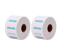 Lot de 2 rouleaux de bande de cou jetables en papier extensible pour salon de coiffure, spa, massage, maquillage