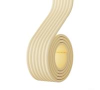 Lot de 2 rouleaux de bande d'isolation acoustique autocollante de 7,5 mm d'épaisseur, joint en mousse élastique souple pour bords de portes et fenêtres, anti-collision et anti-courants d'air, beige