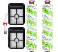 Lot de 2 rouleaux de brosse multi-surfaces 2460 + 2 filtres HEPA 1866 compatibles avec Bissell CrossWave Pet Pro 2306A et CrossWave 1785, comparé aux pièces 1613568 et 161-3568, 1608684