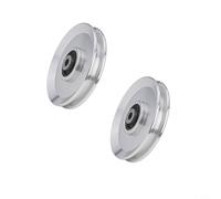 Lot de 2 rouleaux de câble en aluminium 110 mm CNC fraisé pour salle de gym, station de musculation, argent haute résistance, alliage Al6061, silencieux 6202RS, roulement étanche à la poussière