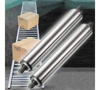 Lot de 2 rouleaux de convoyeur commerciaux portables en acier inoxydable pour menuiserie, entrepôts et quais, 50 mm de diamètre, 100 mm de long, solutions de transport robustes