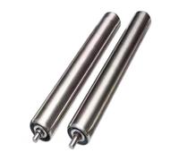 Lot de 2 rouleaux de convoyeur en acier inoxydable - Poulie de déchargement robuste pour projets de bricolage et utilisation en entrepôt compatible avec plusieurs tailles de pouces et remplacement