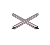 Lot de 2 rouleaux de convoyeur non alimentés - Tubes de rechange pour entrepôts d'usine - Rouleaux de projet de bricolage (650 x 690 x 8 mm) - Solution robuste pour une manipulation fluide des