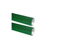 Lot de 2 rouleaux de feuilles de carton ondulé métallique multicolore pour projets d'art, panneaux de bricolage - 24,9 x 70,1 cm - Papier nervuré rainuré arc-en-ciel (vert)