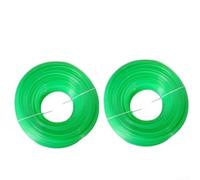 Lot de 2 rouleaux de fil en nylon pour débroussailleuse 30 m de long chacun pour une pelouse et une coupe efficaces, convient pour divers outils de jardin (2 mm, vert)