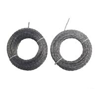 Lot de 2 rouleaux de fil professionnel en nylon renforcé de 2 mm x 3 mm, 15 m par rouleau, 30 m au total, pour débroussailleuses et tondeuses à gazon, très résistant pour les mauvaises herbes