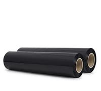 Lot de 2 rouleaux de film étirable - 1,5 kg - Noir - 23 microns