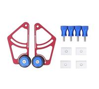 Lot de 2 rouleaux de guidage à double roulement pour le travail du bois avec blocs coulissants pour scie à table, scie à ruban, machine à découper inversée en alliage d'aluminium