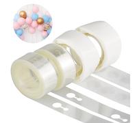 Lot de 2 rouleaux de guirlande de ballons de 5 m à double trou et 200 ballons de colle pour fête, mariage, anniversaire, kit de guirlande de ballons