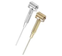 Lot de 2 rouleaux de massage facial, détecteur d'acupuncture oreille faciale acupoints aiguille printemps rouleau de massage pour soins quotidiens du visage (doré+argent)