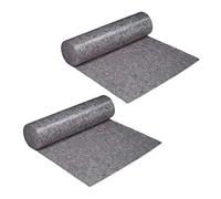 Lot de 2 Rouleaux de Non-tissé de masquage pour Peintre, 1 m x 50 m = 50 m², antidérapants, imperméables, 270 g/m², pour Peinture, déménagement, Gris