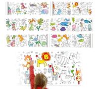 Lot de 2 Rouleaux de Papier à Dessin pour Enfants, Rouleau de Coloriage Adhésif, 300 x 30 cm Papier à Colorier, DIY Peinture Remplissage, Art Artisanat Précoce, Livre de Dessin Éducatif, A