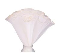 Lot de 2 rouleaux de papier cadeau en forme de fleur - 28 cm x 4 m - Maille en dentelle ondulée pour bouquets de fleuristes, décorations de fête, cadeaux de Saint-Valentin, fournitures d'emballage à
