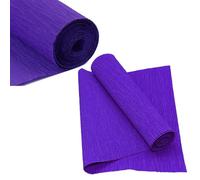 Lot de 2 rouleaux de papier crépon violet foncé, 50 cm de large et 250 cm de long, pour la fabrication de fleurs, la cérémonie de mariage, la décoration de fête d'anniversaire, les vacances, les