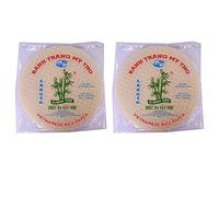 Lot de 2 rouleaux de papier de riz vietnamien rond 22 cm 340 g Goi Cuon Banh Trang Fresh Spring