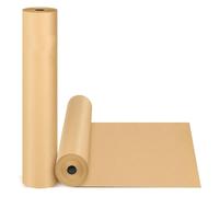 Lot de 2 rouleaux de papier kraft brun, idéal for emballer des cadeaux, décorer un déménagement, réaliser des travaux manuels, expédier des colis ou recouvrir des murs.