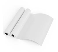 Lot de 2 rouleaux de papier pour traceur 610 mm x 50 m, 80 g/m², rouleau universel jet d'encre pour dessins CAO, plans d'ingénierie, cartes SIG/conceptions architecturales