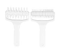 Lot de 2 rouleaux de pâte à pizza Docker |Perforateur de croûte en plastique pour pains plats/pâtisseries/tartes |Outil de cuisson à long manche pour la préparation de la pâte