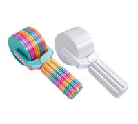 Lot de 2 rouleaux de peinture diamant DIY (couleur argentée)