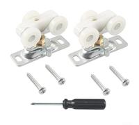 Lot de 2 rouleaux de porte de poche en acier avec roues en plastique, compatibles avec Prime Line N 6847, conçus pour portes de placard coulissantes lisses et rails