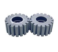 Lot de 2 rouleaux de pression en caoutchouc sergé 54 x 8 x 28 mm pour machine à cercler les bords, finition lisse, application industrielle du bois