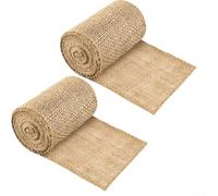 Lot de 2 rouleaux de protection pour tronc d'arbre en toile de jute naturelle pour résistance au gel et dissuasion en extérieur (30 cm x 3 m)
