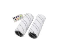 Lot de 2 rouleaux de rechange en microfibre gris de qualité supérieure - Compatible avec Kärcher FC-3, FC-5, FC-7, FC-8 et EWM 2 - Rouleaux de rechange pour nettoyeur de sols durs