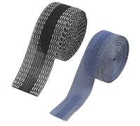 Lot de 2 rouleaux de ruban adhésif à repasser pour ourlet de pantalon, 10 m + 3 m, sans couture, pour pantalons, accessoires de bricolage, jeans, vêtements, fixation de jupe (noir, bleu)