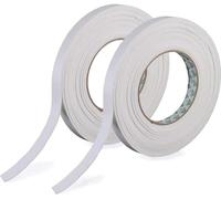 Lot de 2 rouleaux de ruban adhésif en mousse de 9 mm de large, 5 mm d'épaisseur, 5 m de long, blanc, pour joints de porte et fenêtre, boudin de porte (10 mètres)