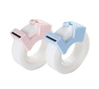 Lot de 2 rouleaux de ruban adhésif invisible blanc de 1,3 cm avec dévidoir de ruban adhésif pour enfants, support de recharge de 2,5 cm, 5,1 cm, 7,6 cm, noyau de bureau mignon mini