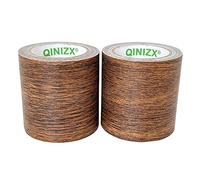 Lot de 2 rouleaux de ruban adhésif texturé pour réparation de meubles et décoration murale Marron foncé 5,6 cm x 4,5 m