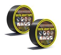 Lot de 2 rouleaux de ruban butyle pour terrasse 5,1 x 15,2 m, résistant aux intempéries, étanche et anti-corrosion, ruban adhésif clignotant pour poutres en bois
