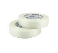 Lot de 2 rouleaux de ruban de cerclage, 2,5 cm x 45,4 m, très résistant, transparent, imperméable, en fibre de verre renforcée, #PackingTape #ShippingTape #PackagingTape #StrappingTape #BundlingTape