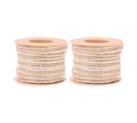 Lot de 2 rouleaux de ruban en toile de jute 6 mm x 10 m - Beige - Avec dentelle - Naturel - Vintage - Ruban cadeau - Ruban de jute - Ruban décoratif rustique pour mariage, bricolage, emballage